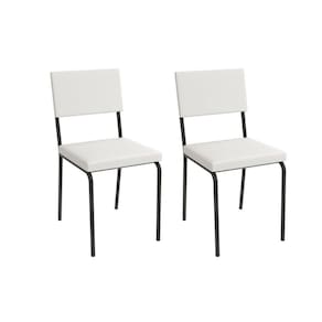 Kit 2 Cadeiras de Cozinha Zaria 2C128PRF Aço 2 Un Preto/ano Branco - Kappesberg