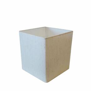 Cúpula em Tecido Quadrada Abajur Luminária Cp-4224 16/16x16cm Linho Bege