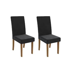 Cadeira de Cozinha Dália 2CAD131 Madeirado Kit 2 Un Canela/Suede Preto - Kappesberg
