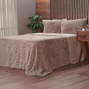 Kit Colcha King Luxor Jacquard 100% Poliéster 250x270cm