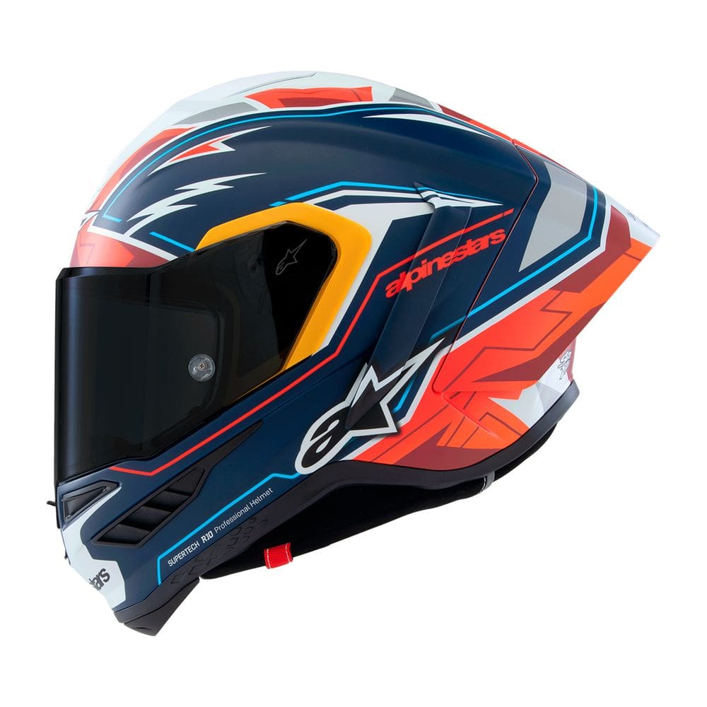 Capacete Alpinestars SR10 Pedro Acosta Azul e Vermelho Fosco