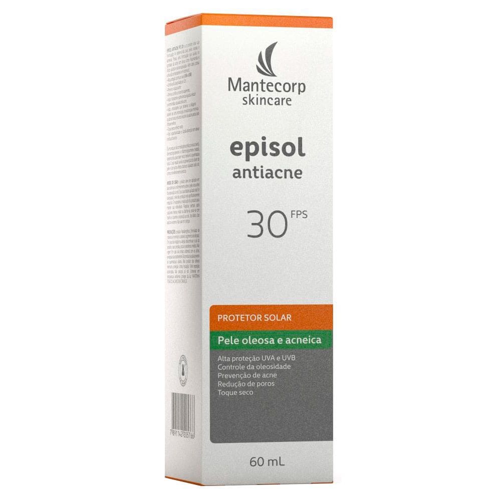 Protetor Solar Episol Antiacne FPS 30 60ml