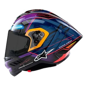 Capacete Alpinestars SR10 Martinator Azul e Roxo