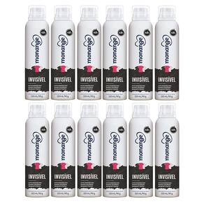 Kit 12 Desodorante Monange Invisível Aerosol Antitranspirante 48h com 150ml cada