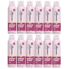 Kit 12 Desodorante Monange Hidratação Intensiva Extrato de Oliva Aerosol 48h 150ml cada