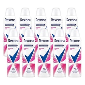 Kit 10 Desodorante Powder Dry Rexona Aerosol Antitranspirante 48h 150ml