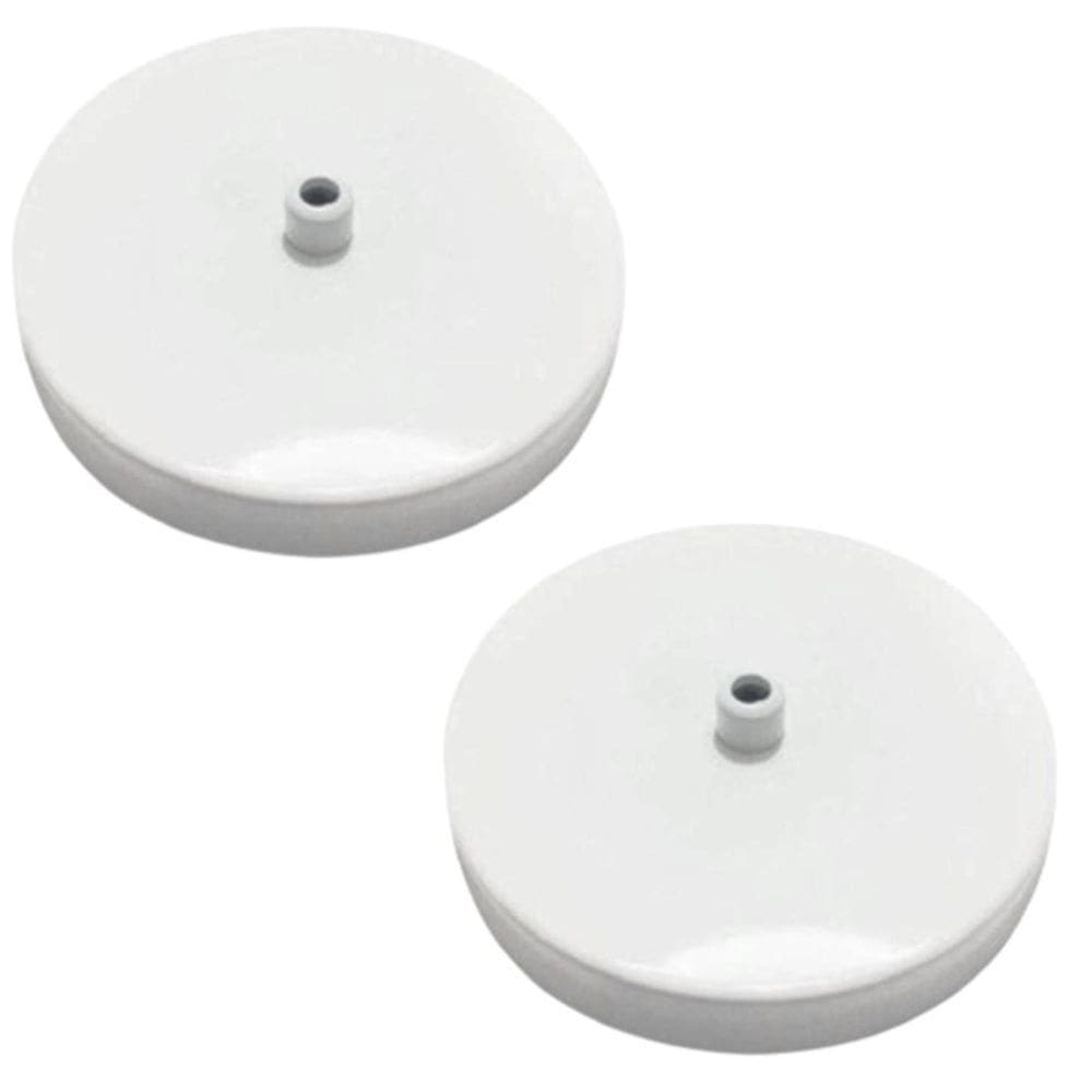Kit/2 Canopla Lustre Pendente Cilíndrica Vivare Md-1004 11x1,2cm Branco