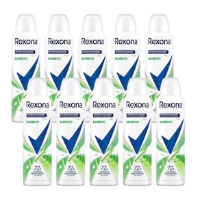 Kit 10 Desodorante Rexona Stay Fresh Bamboo e Aloe Vera Aerosol Antitranspirante 48h 150ml
