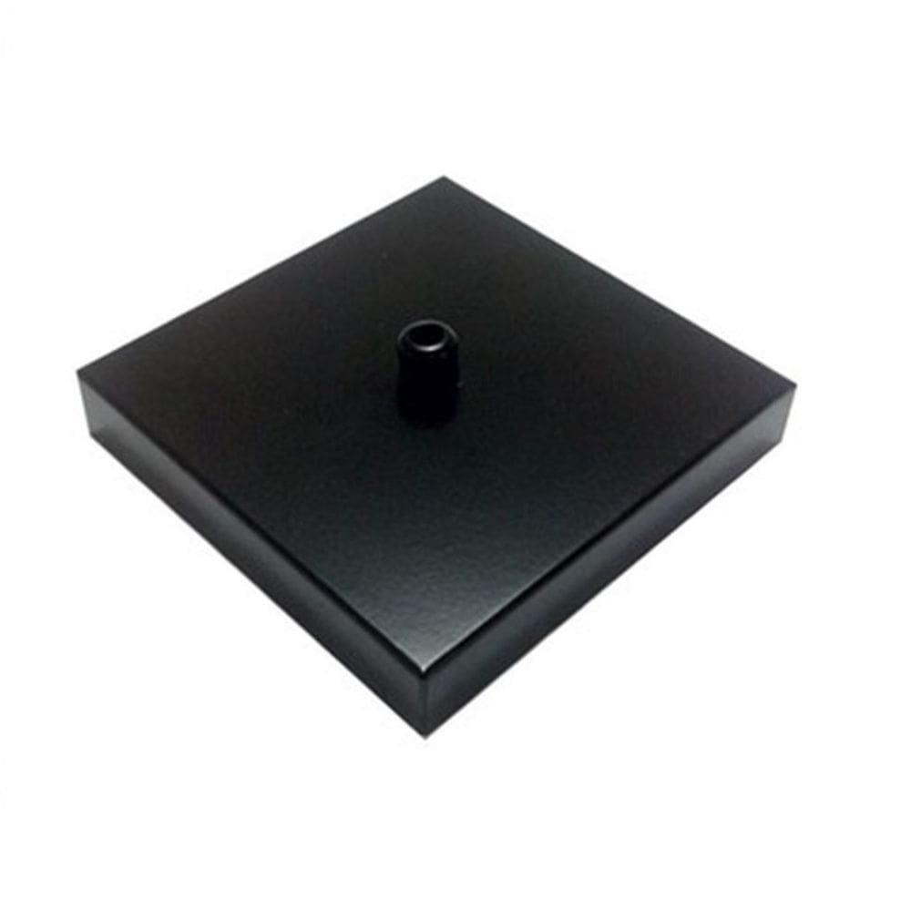 Kit/5 Canopla Lustre Pendente Quadrado Md-1005 12x12x2cm Preto
