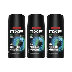 Kit 3 Desodorante Antitranspirante Axe Musk Aerossol 152ml