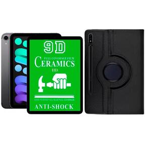 Capa Giratória Para Galaxy Tab S10+ Plus X826 X820 +Película