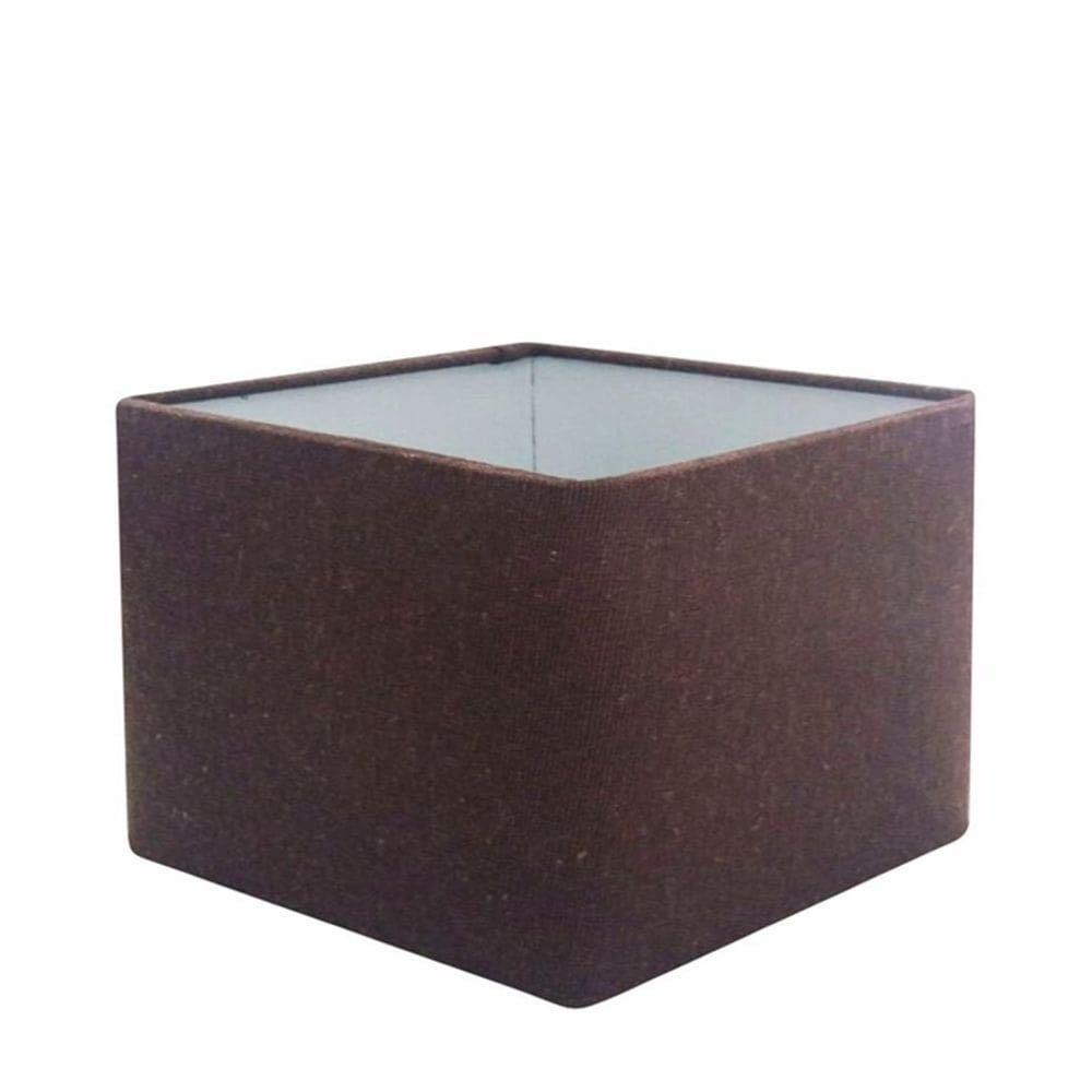Cúpula em Tecido Quadrada Abajur Luminária Cp-4270 30/35x35cm Café