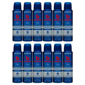 Kit 12 Desodorante Bozzano Sensitive Sem Perfume Aerosol Antitranspirante 48h 150ml cada