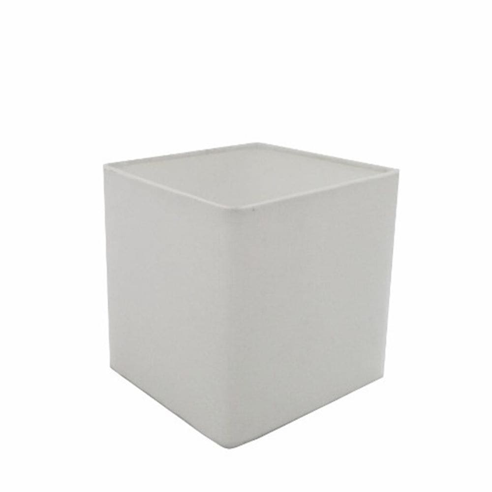 Cúpula em Tecido Quadrada Abajur Luminária Cp-2006 15/13x13cm Branco