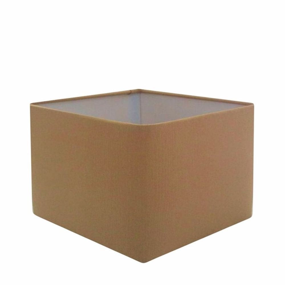 Cúpula em Tecido Quadrada Abajur Luminária Cp-4270 30/35x35cm Palha