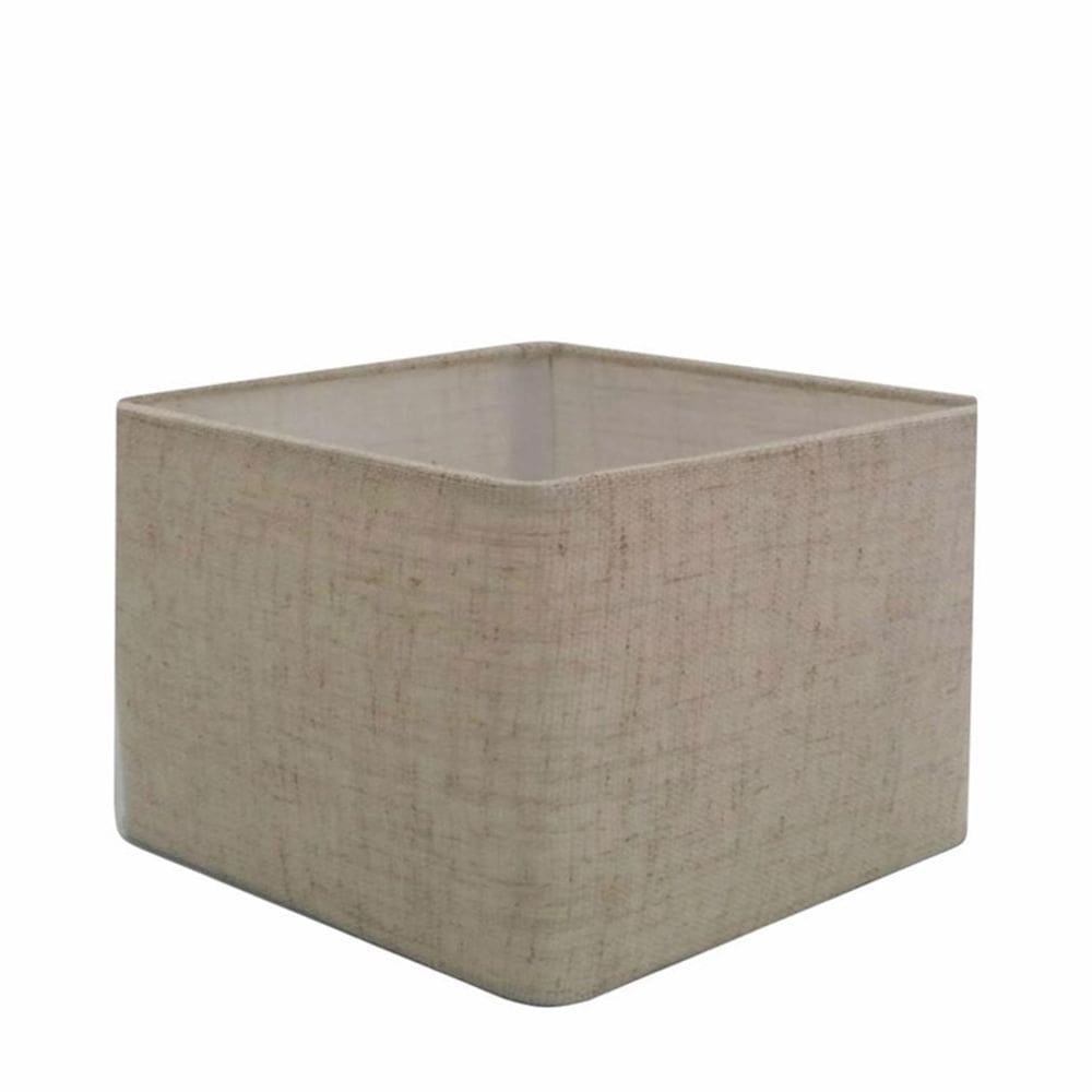 Cúpula em Tecido Quadrada Abajur Luminária Cp-4270 30/35x35cm Rustico Bege
