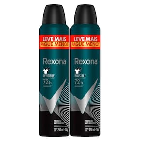 Kit Desodorante Rexona Men Invisible Aerossol Antitraspirante 72h com 250ml