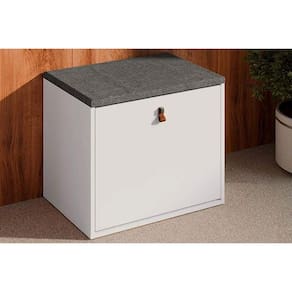 Armário Sapateira Solteiro Versa Home c/ 1 Porta Branco - Telasul