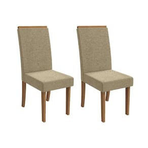 Cadeira de Cozinha Íris 2CAD142 Madeirado Kit 2 Un Canela/Boucle Bege - Kappesberg