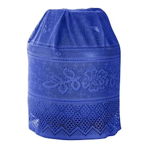 Capa Para Botijao Interlar Em Renda Color Retro Azul