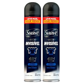 Kit 2 Desodorante Aerosol Suave Invisível 48 Horas de Proteção 200ml