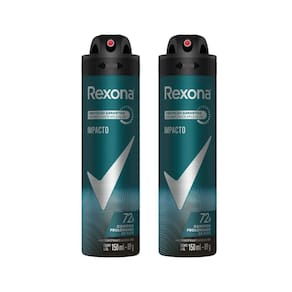 Kit 2 Desodorante Rexona Men Impacto Aerosol Antitranspirante 48h 150ml