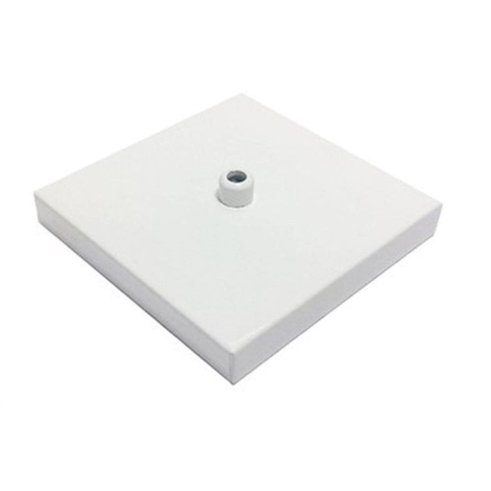 Kit/3 Canopla Lustre Pendente Quadrado Md-1005 12x12x2cm Branco