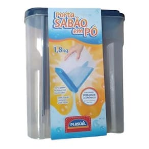 Porta Sabão Em Pó Com Dosador Econômico 1,8Kg Plasútil