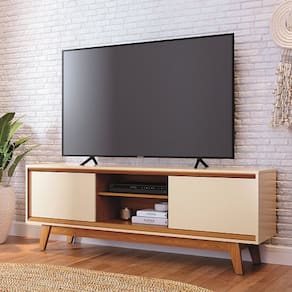 Rack Bancada Atlas Cinamomo/Off White - Madetec Móveis