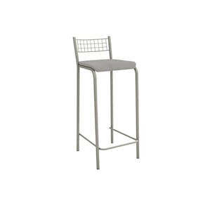Banqueta Sala de Jantar Gênova 1B705NK Aço 1 Un Niquel/Boucle Cinza - Kappesberg