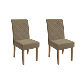 Kit 2 Cadeiras de Cozinha Gardênia 2CAD149 Madeirado 2 Un Canela/Boucle Bege Fendi - Kappesberg