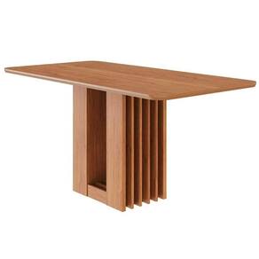 Mesa p/ Cozinha Ariela c/ Tampo Madeirado 160x80cm Cinamomo - Cimol
