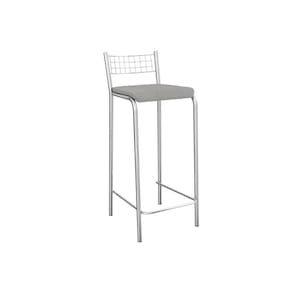 Banqueta de Cozinha Gênova 1B705CR Aço 1 Un Cromado/Boucle Cinza - Kappesberg
