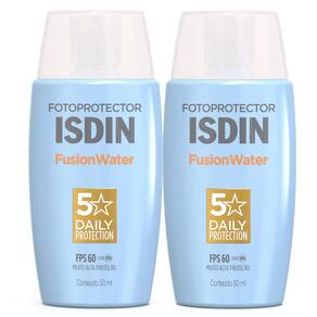 Kit 2 Protetor Solar Isdin Fusion Water 5 Stars Oil Control FPS 60 50ml