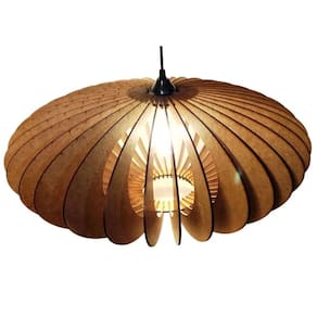 Luminária Teto Tipo Pendente Em Mdf - Completa Cor: Mdf Cru