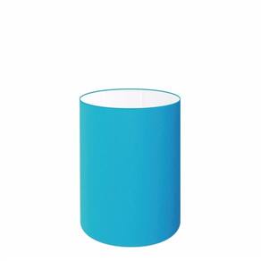 Cúpula em Tecido Cilindrica Abajur Luminária Cp-4012 18x25cm Azul Turquesa