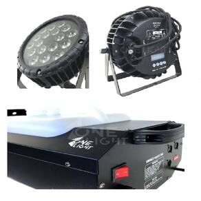 Kit 2 Par Led 18X15W Rgbwa Outdoor + Maquina De Fumaça 3000