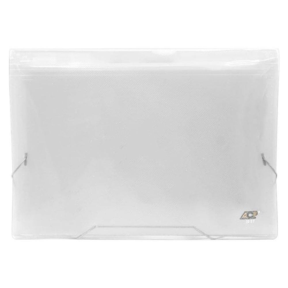 Pasta Sanfonada A4 com 12 Divisórias Cristal - ACP