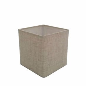 Cúpula em Tecido Quadrada Abajur Luminária Cp-2006 15/13x13cm Rustico Bege