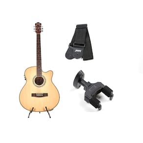 Violão Land Elétrico Aço Lw-A-40E Natural + Acessórios