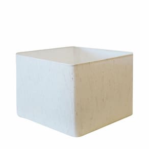 Cúpula em Tecido Quadrada Abajur Luminária Cp-4270 30/35x35cm Linho Bege