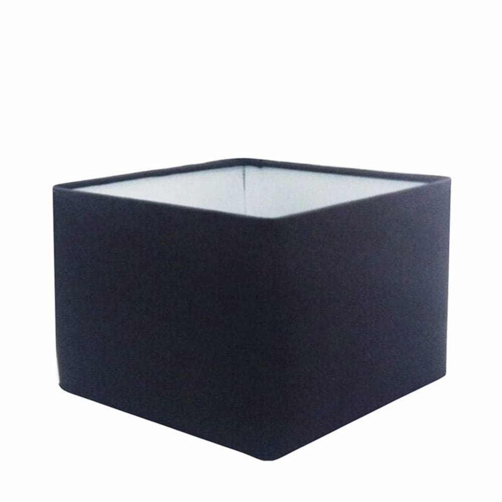 Cúpula em Tecido Quadrada Abajur Luminária Cp-4270 30/35x35cm Preto
