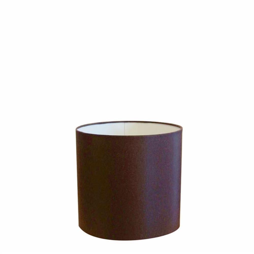 Cúpula em Tecido Cilindrica Abajur Luminária Cp-4046 18x18cm Café