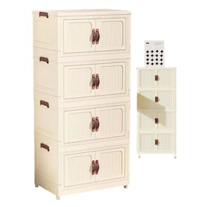 Armario Organizador Dobravel 4 Andares Empilhavel Porta Roupa Objetos Decoraçao