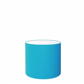 Cúpula em Tecido Cilindrica Abajur Luminária Cp-4046 18x18cm Azul Turquesa