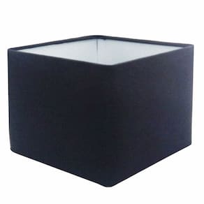 Cúpula em Tecido Quadrada Abajur Luminária Cp-4077 30/50x50cm Preto