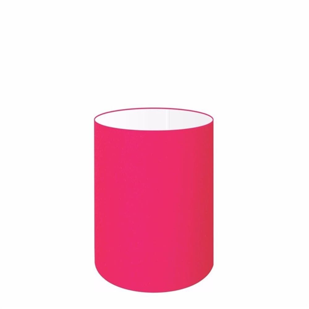Cúpula em Tecido Cilindrica Abajur Luminária Cp-4012 18x25cm Rosa Pink