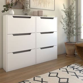 Sapateira 6 Portas para 24 Pares Sapato Branco - Panorama Móveis