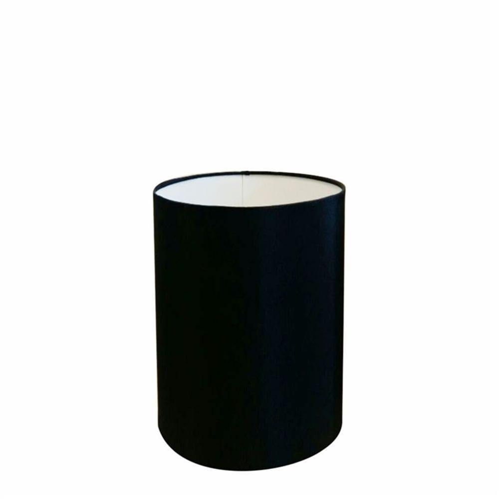 Cúpula em Tecido Cilindrica Abajur Luminária Cp-4012 18x25cm Preto