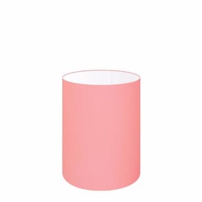 Cúpula em Tecido Cilindrica Abajur Luminária Cp-4012 18x25cm Rosa Bebê